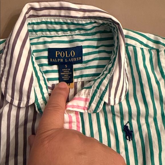 Ralph Lauren Multicolor Striped Kids Dress - Picture 2 of 3